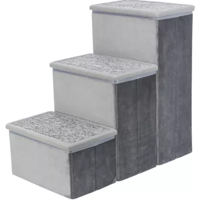 Product TRIXIE Velour Foldable 3-Step Pet Stairs with Storage