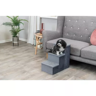 Product TRIXIE Velour Foldable 3-Step Pet Stairs with Storage