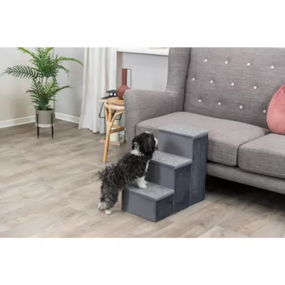 Product TRIXIE Velour Foldable 3-Step Pet Stairs with Storage