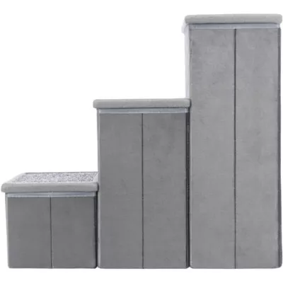 Product TRIXIE Velour Foldable 3-Step Pet Stairs with Storage