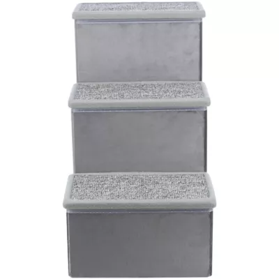 Product TRIXIE Velour Foldable 3-Step Pet Stairs with Storage