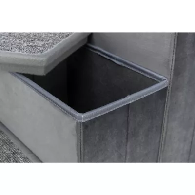 Product TRIXIE Velour Foldable 3-Step Pet Stairs with Storage