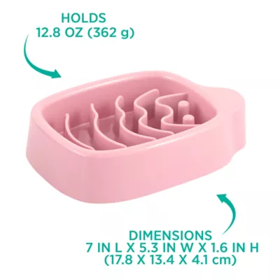 Product Whisker City® Pink Slow Feeder Cat Bowl