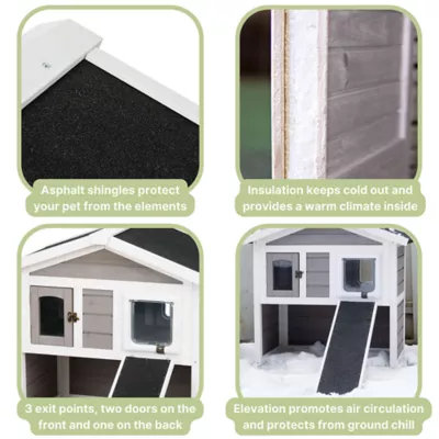 Product TRIXIE Natura Insulated Cat Home 2-Story with Ramp