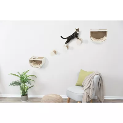 Product TRIXIE Eden Wall Mount Cat Tree Set 2 Condos with 3 Steps