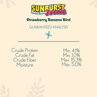 Product Higgins Sunburst Freeze Dried Strawberry Banana Fruit Bird Treat