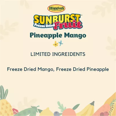 Product Higgins Sunburst Freeze Dried Pineapple Mango Fruit Bird Treat