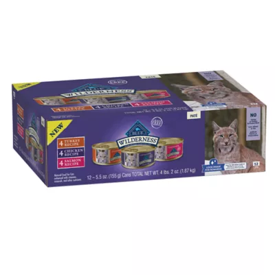 Product Blue Buffalo Wilderness Wet Cat Food - Chicken, Salmon, Turkey