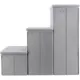 Product TRIXIE 3-Step Foldable Velour Pet Stairs with Storage, Gray