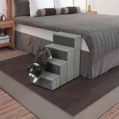 Product TRIXIE Velour Foldable 4-Step Pet Stairs with Storage