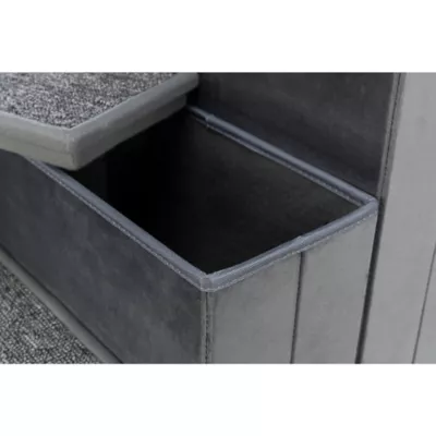 Product TRIXIE Velour Foldable 4-Step Pet Stairs with Storage
