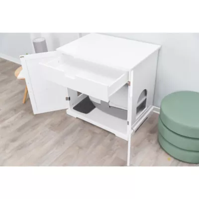 Product TRIXIE XL Wooden Litter Box Enclosure with Storage Drawer