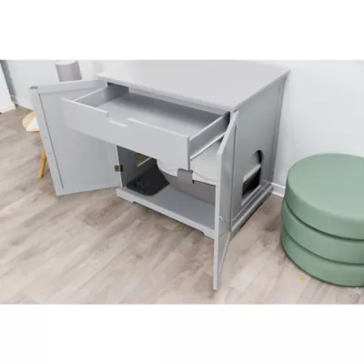 Product TRIXIE XL Wooden Litter Box Enclosure with Storage Drawer