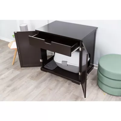 Product TRIXIE XL Wooden Litter Box Enclosure with Storage Drawer