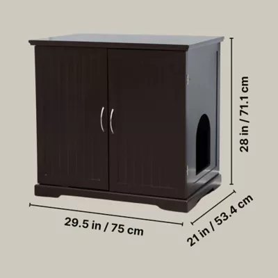 Product TRIXIE XL Wooden Litter Box Enclosure with Storage Drawer