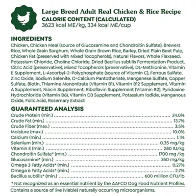 Product Greenies Smart Essentials Adult Large Breed High Protein Dry Dog Food Chicken & Rice, 15 lb. Bag