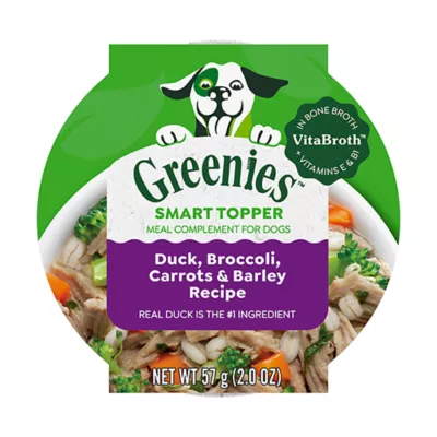 Product Greenies Smart Topper All Life Stages Wet Dog Meal Topper - Duck, Broccoli, Carrots & Barley, 2 oz