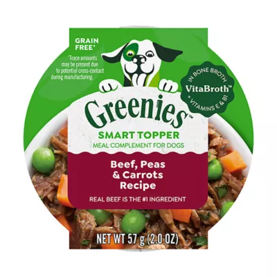 Product Greenies Smart Topper All Life Stages Wet Dog Meal Topper - Grain Free, Beef, Peas & Carrots, 2 oz