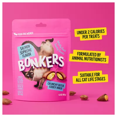 Product Bonkers Crunchy Cat Treats - Salmon Supreme Flavor