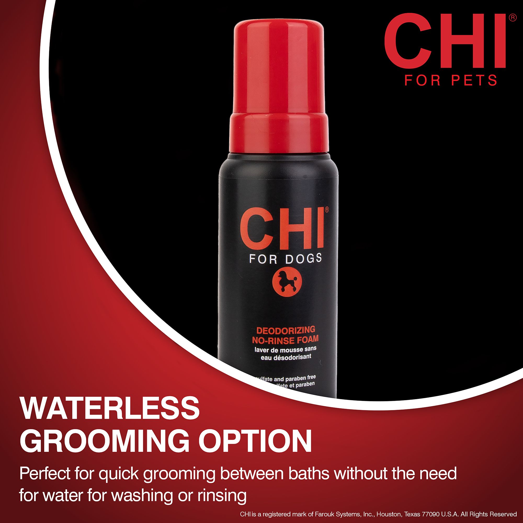 CHI® for Dogs Deodorizing No-Rinse Foam