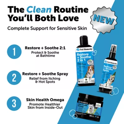 Product Pet Honesty Restore + Soothe 2:1 Shampoo & Conditioner Dog and Cat