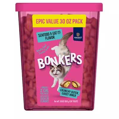 Product Bonkers Crunchy Cat Treats - Seafood & Eat It!