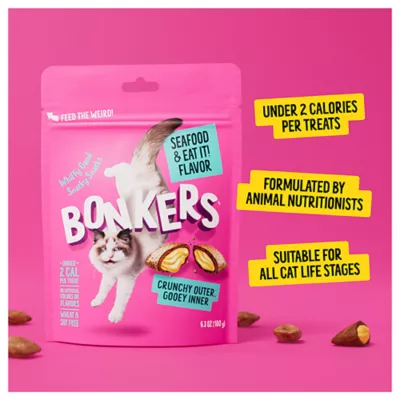 Product Bonkers Crunchy Cat Treats - Seafood & Eat It!