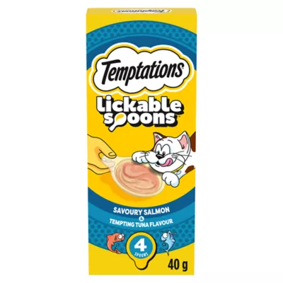 Product Temptations Lickable Spoons Wet Cat Treats - Salmon & Tuna
