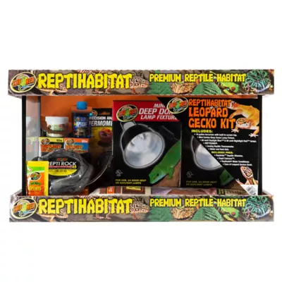 Product Zoo Med 10 Gallon Leopard Gecko ReptiHabitat Terrarium Kit