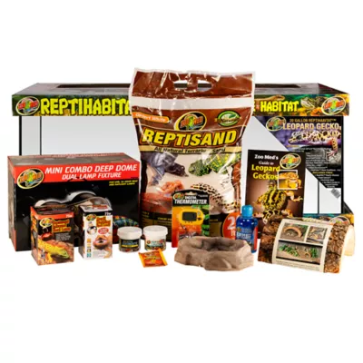 Product Zoo Med 20 Gallon Leopard Gecko ReptiHabitat Terrarium Kit