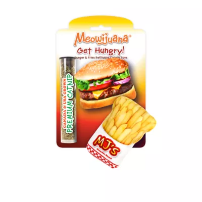 Product Meowijuana® Get Hungry Burger and Fries Refillable Catnip Toy - 2 Pack