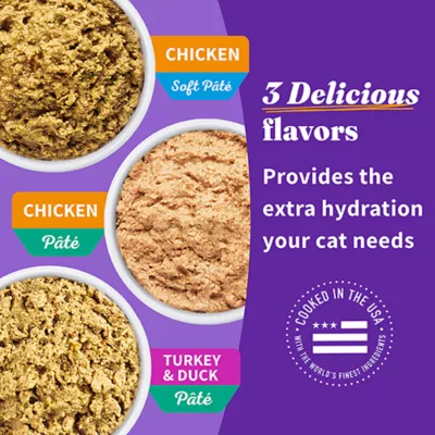 Product Halo Grain Free Cat Wet Food, Variety Pack - Chicken in Broth, Chicken Pate, Turkey & Duck, 12 CT