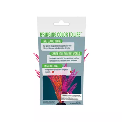 Product GloFish® Artificial Orange & Pink Leaf Plant