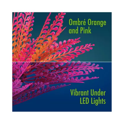 Product GloFish® Artificial Orange & Pink Leaf Plant