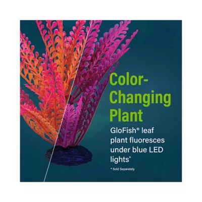 Product GloFish® Artificial Orange & Pink Leaf Plant
