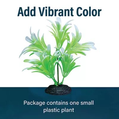 Product GloFish® Artificial Green & White Leaf Plant