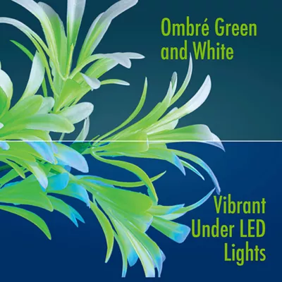 Product GloFish® Artificial Green & White Leaf Plant