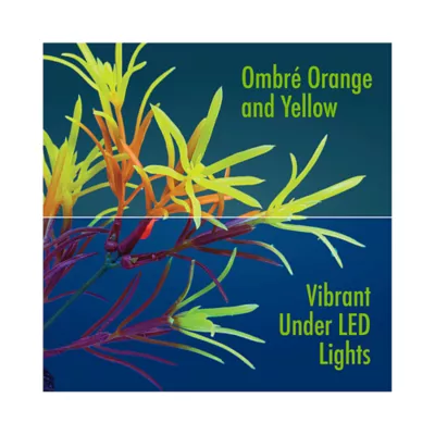 Product GloFish® Artificial Orange & Yellow Leaf Plant