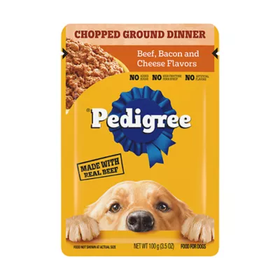Product Pedigree Beef, Bacon, & Cheese Variety Pack 3.5 OZ