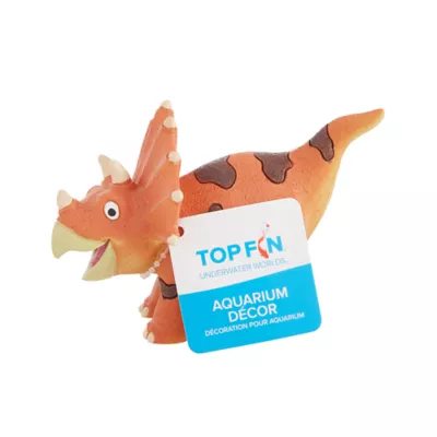 Product Top Fin® Dinosaur Triceratops Aquarium Ornament