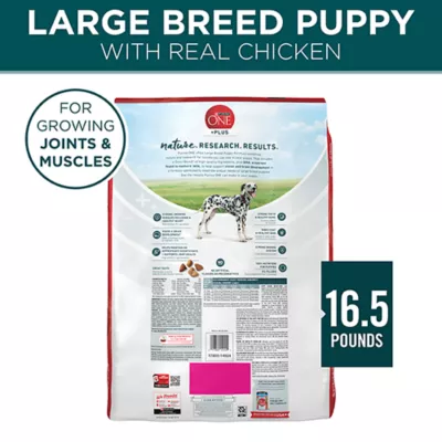 Product Purina ONE Plus Natural Real Chicken Large Breed Puppy Dry Dog Food 16.5 lbs