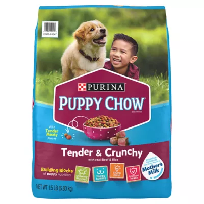 Product Puppy Chow Tender & Crunchy Beef & Rice Puppy Dry Dog Food 15 lbs