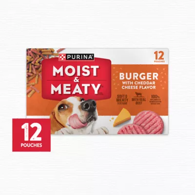 Product Moist & Meaty Burger Cheddar Cheese Adult Semi-Moist Dog Food 72 oz