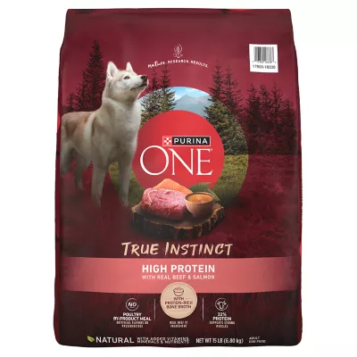 Product Purina ONE True Instinct High Protein Real Beef & Salmon Adult Dry Dog Food 15 lb