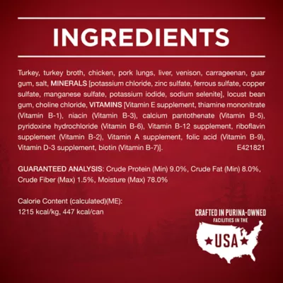 Product Purina ONE True Instinct Natural Classic Ground Grain-Free Real Turkey & Venison Adult Wet Dog Food