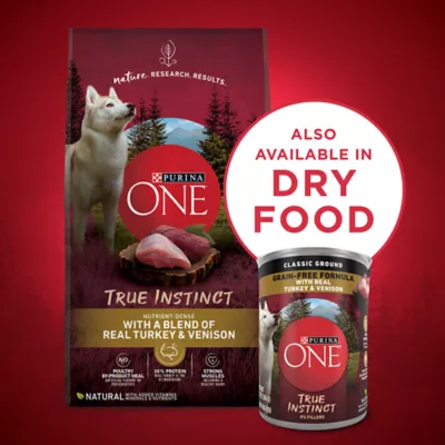 Product Purina ONE True Instinct Natural Classic Ground Grain-Free Real Turkey & Venison Adult Wet Dog Food
