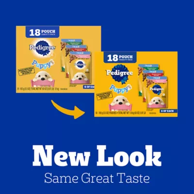 Product Pedigree Puppy Chicken, Beef, & Turkey Variety Pack 18 CT 63 OZ