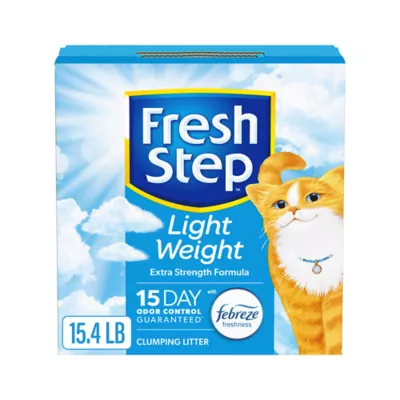 Product Fresh Step Light Weight Clumping Litter, Extra Strength Formula with Febreze, Box, 15.4 LB