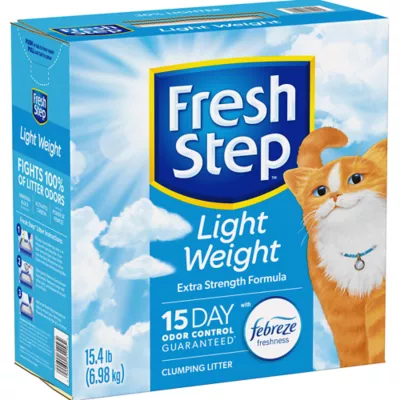Product Fresh Step Light Weight Clumping Litter, Extra Strength Formula with Febreze, Box, 15.4 LB