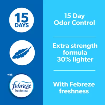 Product Fresh Step Light Weight Clumping Litter, Extra Strength Formula with Febreze, Box, 15.4 LB
